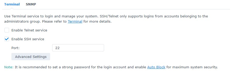 how to ssh synology nas2