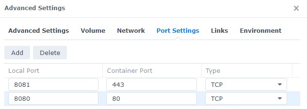 configuring the port settings