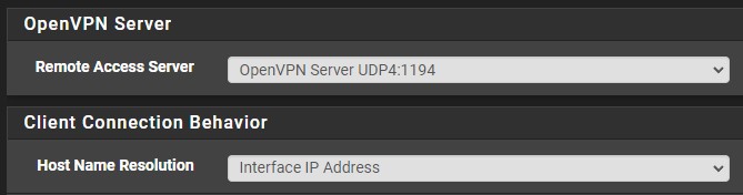 the client configuration for openvpn and how clients should connect