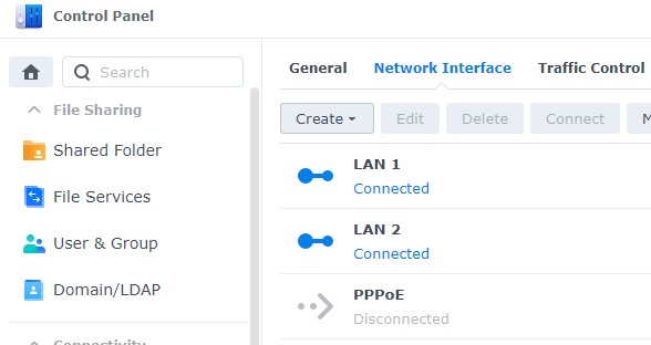 network interface setup