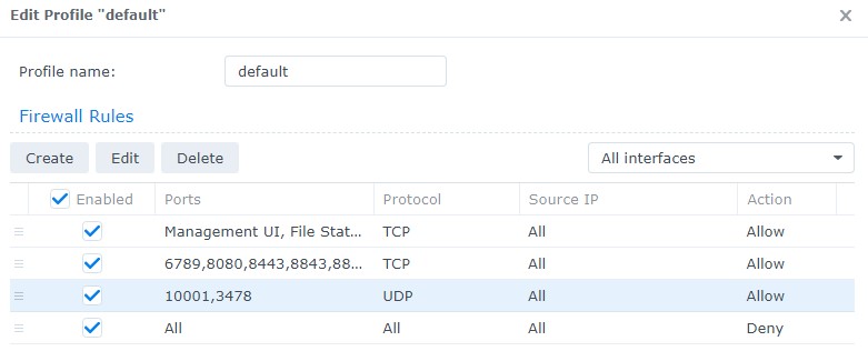 adding the correct firewall rules for the unifi controller