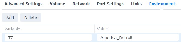 adding a timezone environment variable