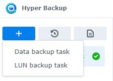 how to set up hyper backup on a synology nas - data backup task section