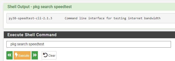 how to run a speed test on pfsense - installing the speedtest package