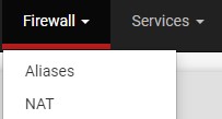 how to port forward in pfsense - pfsense nat rules menu bar