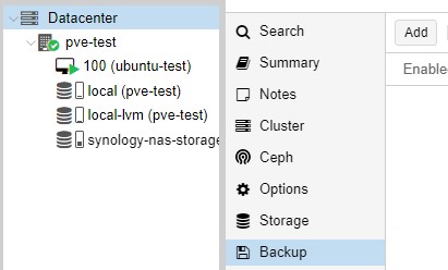 automatically backing up VMs to a synology nas