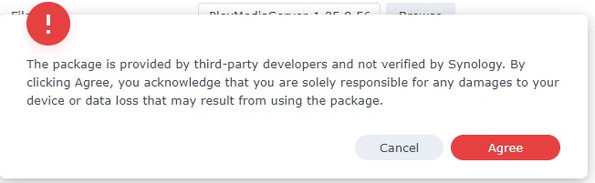 agreeing that you are comfortable installing third-party packages