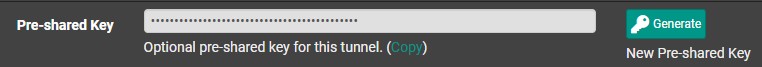 pre-shared key settings in wireguard