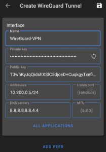 How to Set Up WireGuard on pfSense 13 creating a peer in android