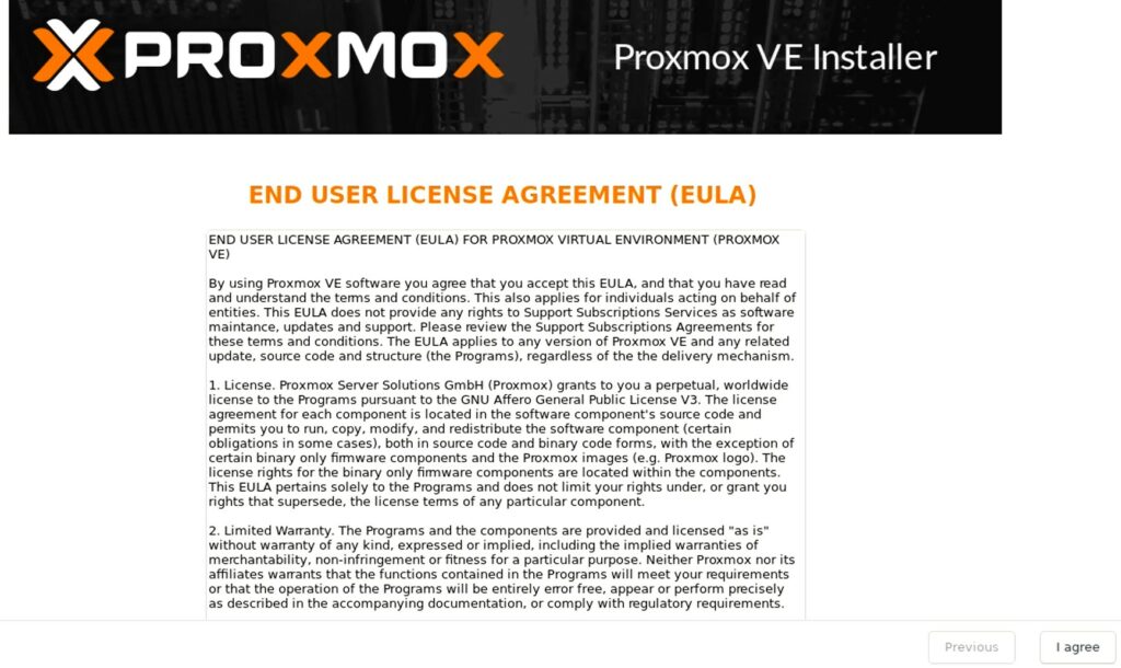terms and conditions of proxmox.