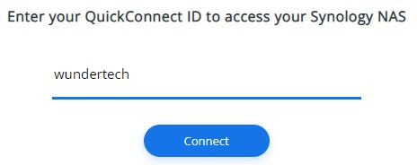 logging in to quickconnect