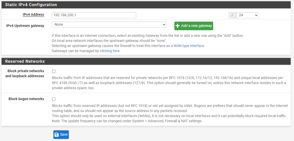 setting a VLAN IP address that's used for that subnet.