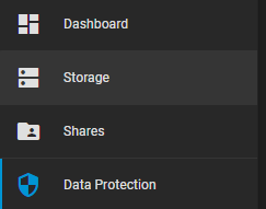 selecting the storage location in truenas scale.