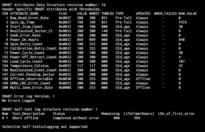 checking the hard drive to see if any errors were logged (none were).