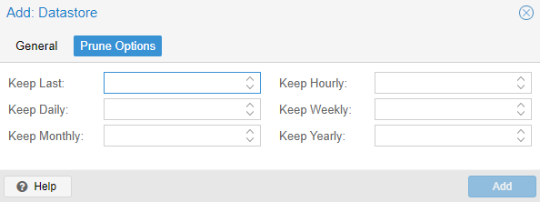 modifying the prune settings in proxmox.