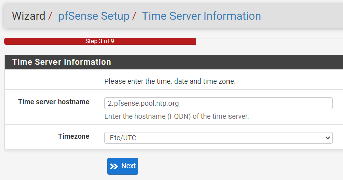 setting a time server in pfsense.