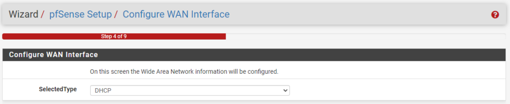 setting how to get an IP address from the WAN interface.