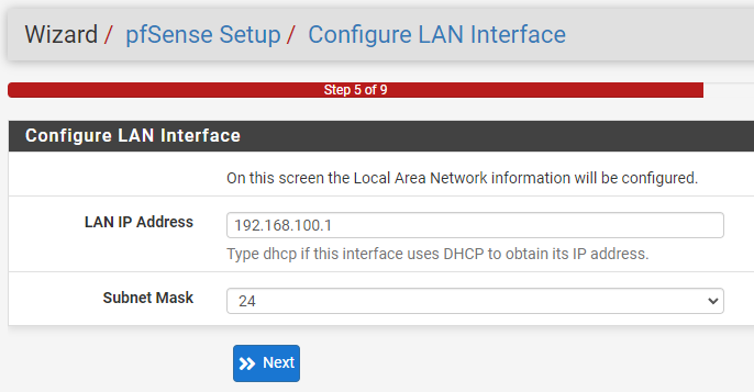 determining the local network to use in pfsense.