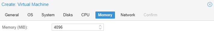 setting the VM to use 4GB of memory.