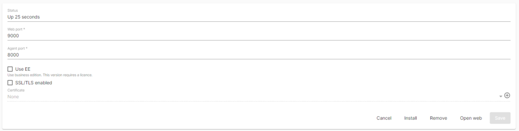 determining which port portainer should use.