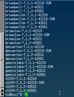 viewing the builds that can be used in xpenology.