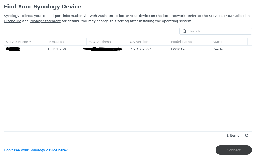 how to find a synology nas on a local network in dsm 7.