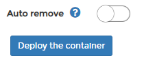 deploying the plex container.
