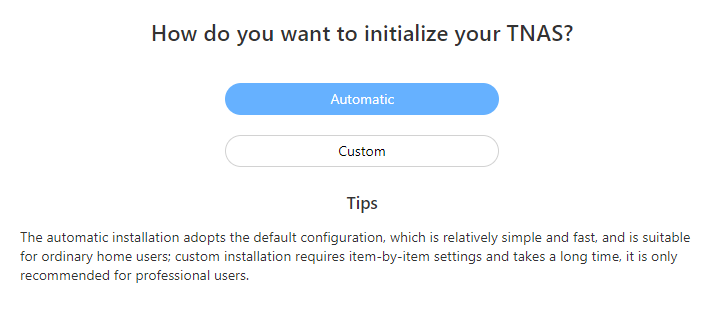 agree to initialize the OS.