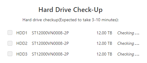 hard drive checkup that TOS runs.