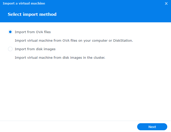 How to Set Up Home Assistant Supervised on a Synology NAS - importing an ova file into virtual machine manager.