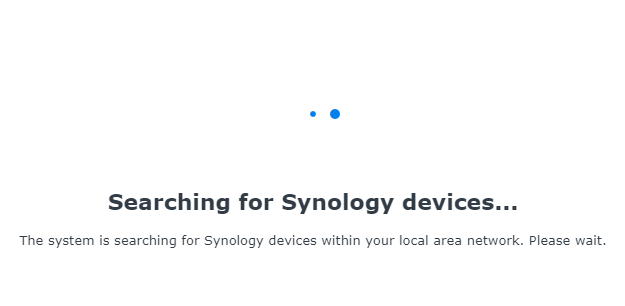 how to find a synology nas on a network - searching for devices on local network.