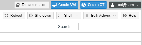 selecting create vm in proxmox.