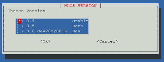 How to Install Home Assistant on Proxmox 16 selecting the stable version of home assistant.