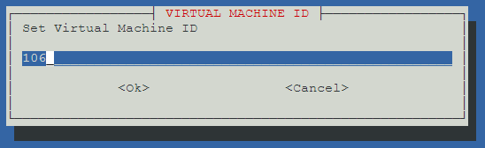 setting a virtual machine ID.