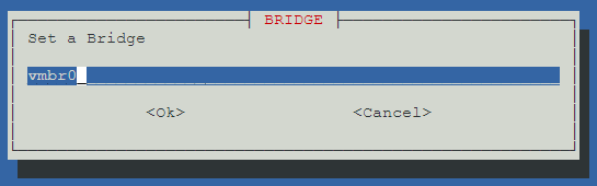 selecting the bridge network to use.