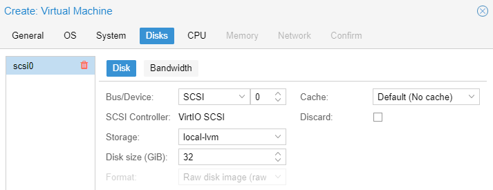 removing the scsi0 disk.