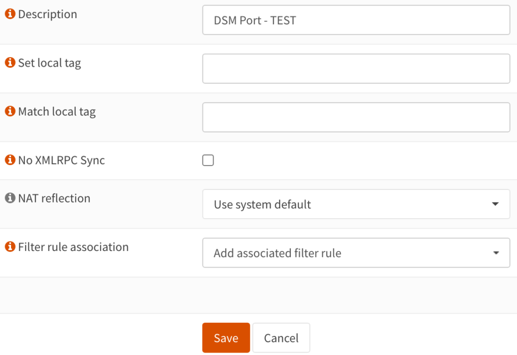 automatically creating a firewall rule.