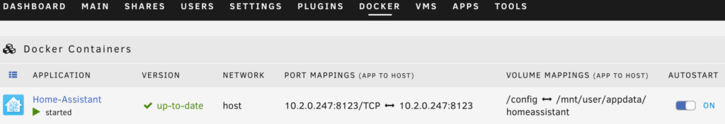 How to Set Up Home Assistant on Unraid 9 how to set up Home Assistant on Unraid - ensuring autostart is on for the container.