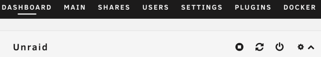 stopping the unraid array.