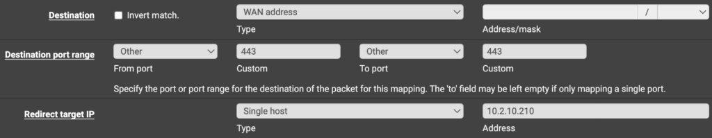 completing the port forwarding on the router for the reverse proxy.