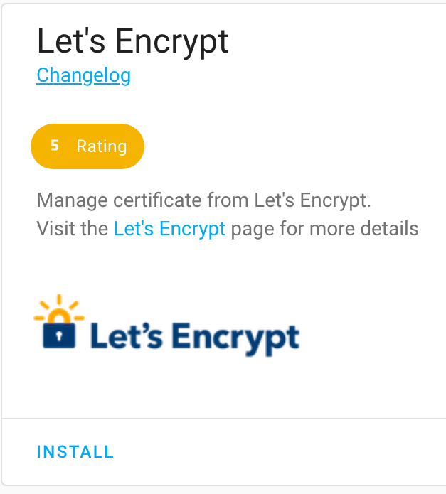adding let's encrypt to home assistant.