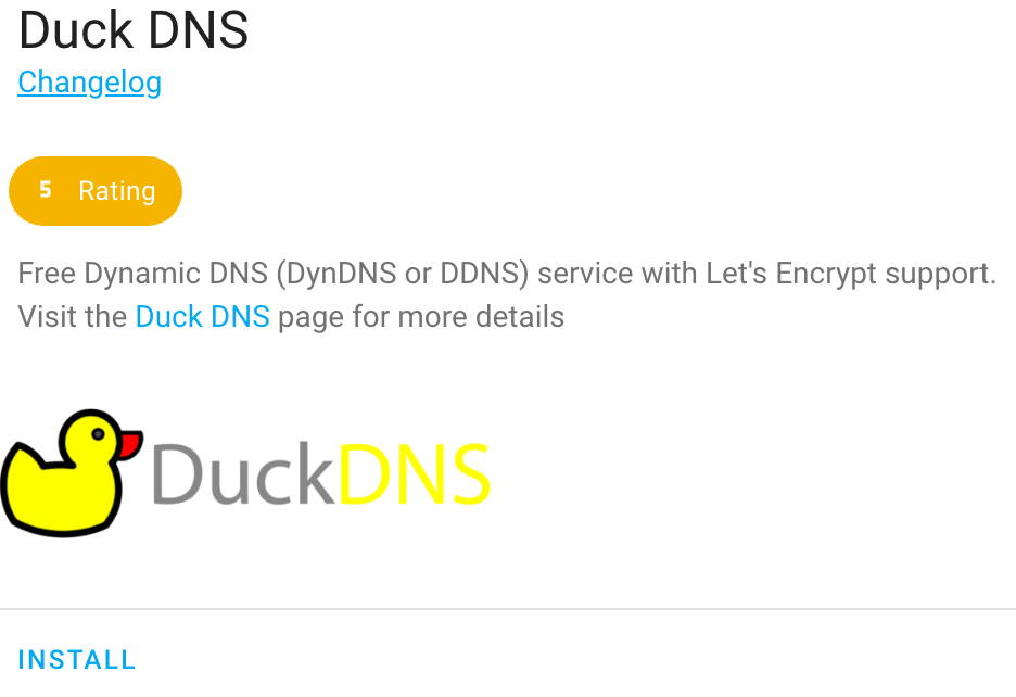 installing duckdns in home assistant.