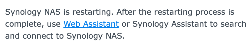 synology nas restart process.