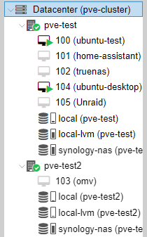 shutting down pve-test node to show VM 104 migrate to second pve-test2 node.