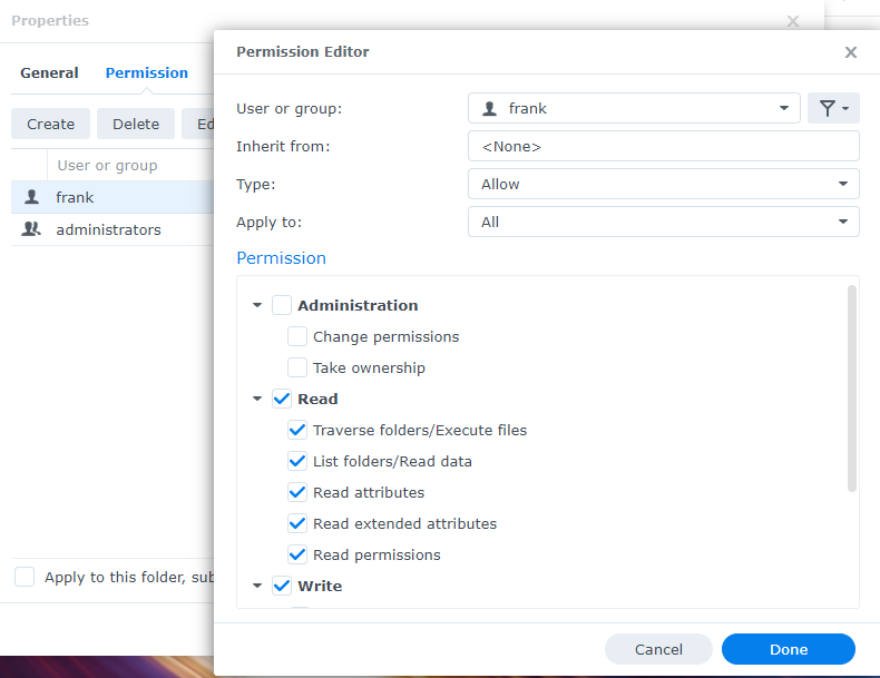 editing the permissions of the recycle bin for the user to have read/write permission.