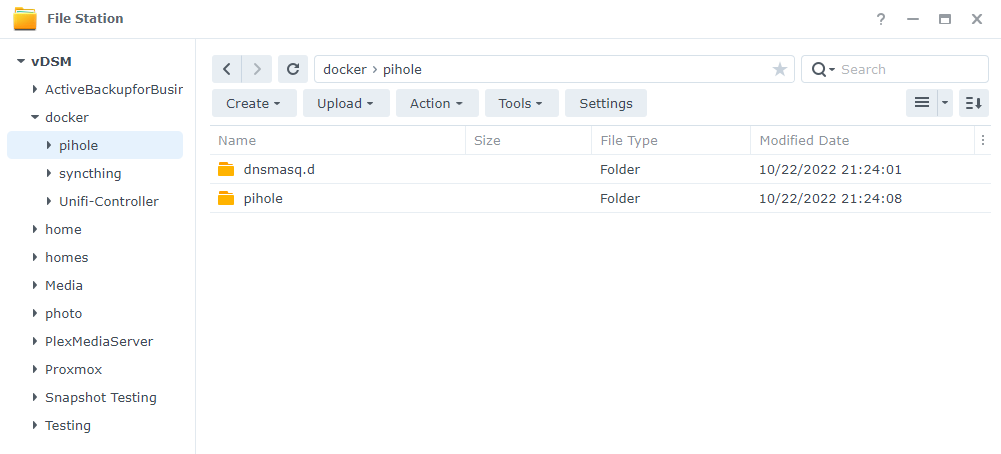docker pi-hole folder creation. how to setup pi-hole on a synology nas.