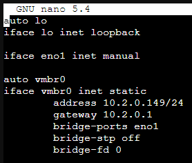 changing the ip address to a new ip.