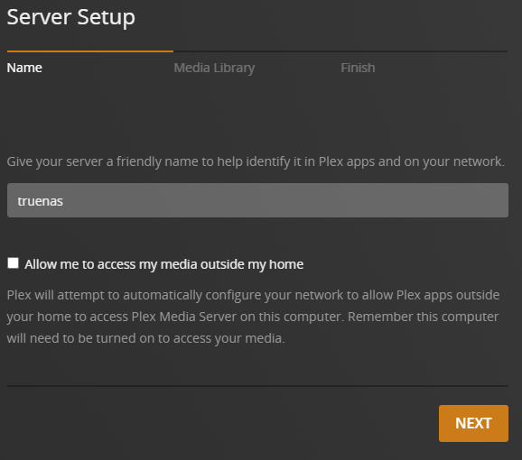 plex server setup.