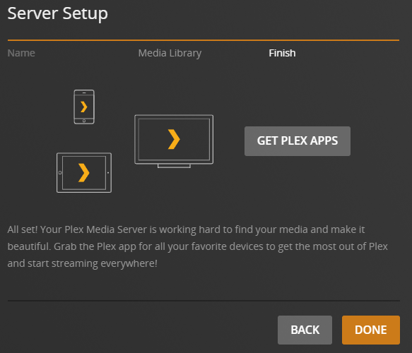 plex server setup complete!