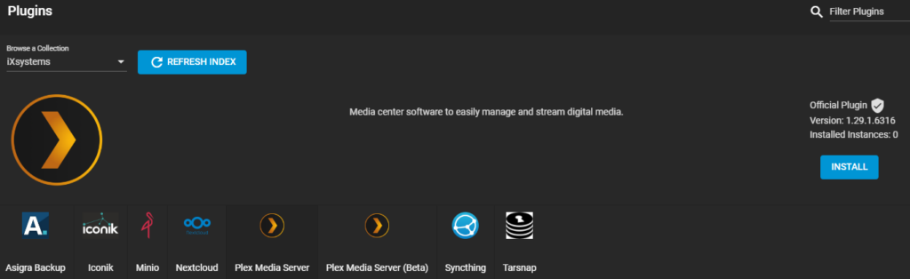 truenas core plex plugin.